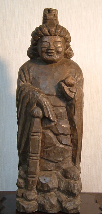 木彫 雨宝童子43cm ahoo
